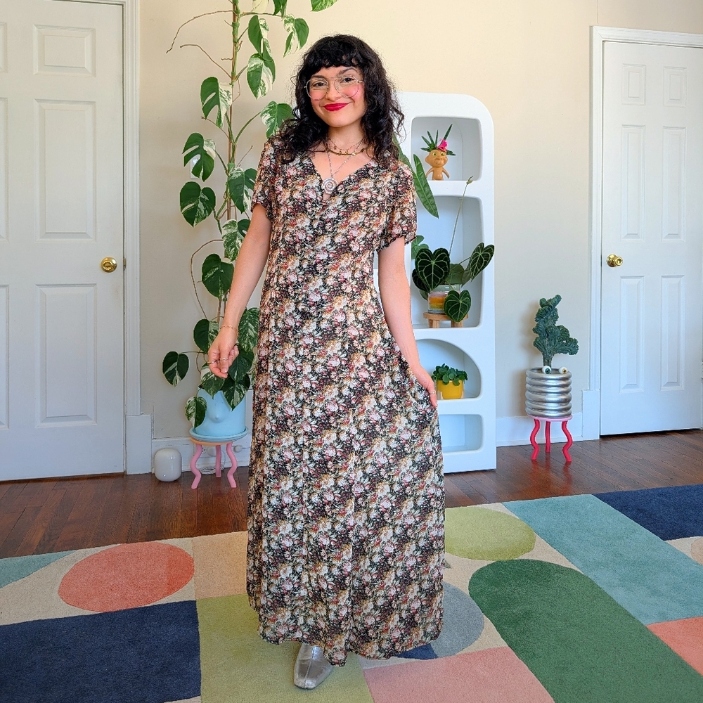 Vintage 90s Y2K floral maxi dress